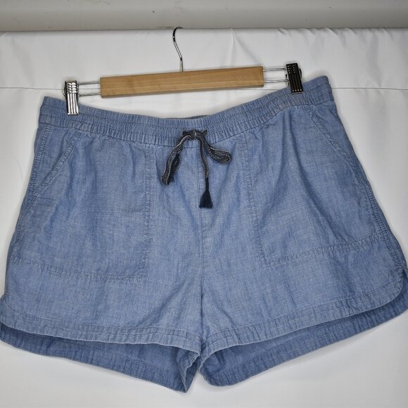 J. Crew Pants - J Crew Women's Shorts Elastic Drawstring Blue Pockets Lightweight Cotton